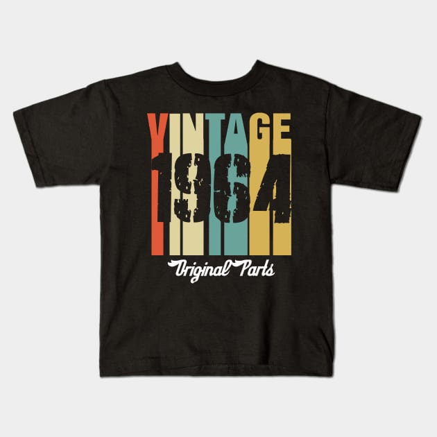 Vintage 1964 Original Parts Retro Vintage Birthday Gifts 56s Kids T-Shirt by nzbworld